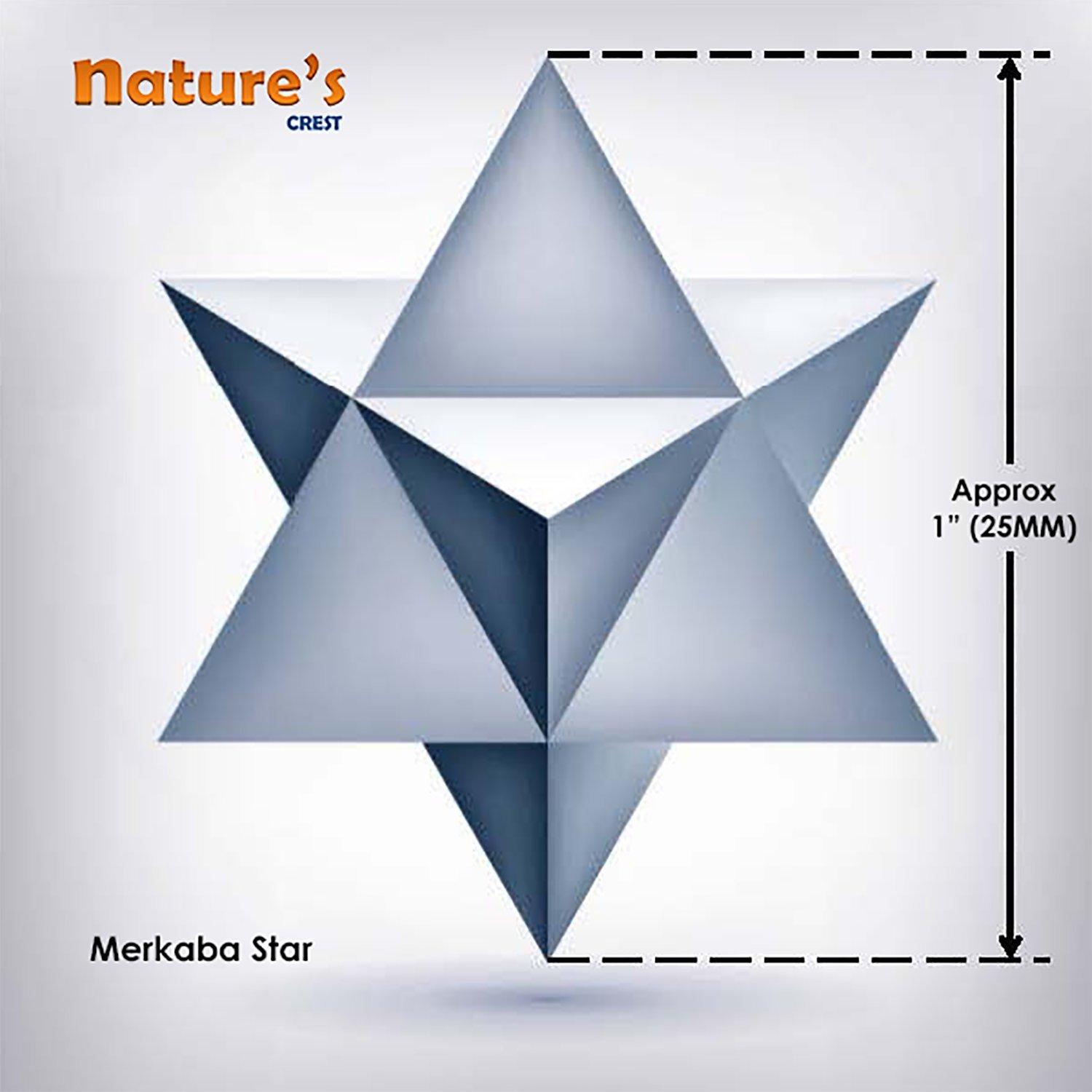 Nature's Crest Nature's Crest White Aventurine 8 Point Merkaba Star 1 Pc Natural for Metaphysical Energy Healing Meditation Chakra Reiki Tool Sacred Geometry Tetrahedron Crystal Gemstone Altar Decor Spiritual Gifts