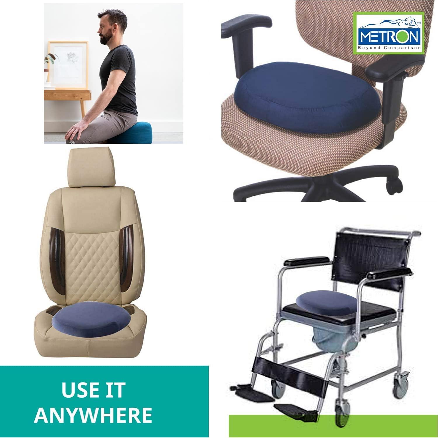 METRON METRON-Thick Donut Ring Cushion Pillow for Piles Hemorrhoid Coccyx Sciatic Nerve Pregnancy Tailbone Back Pain Fistula Prostate Post Natal Pain Relief Post Surgery Relief | Double Cover | Pack of 1