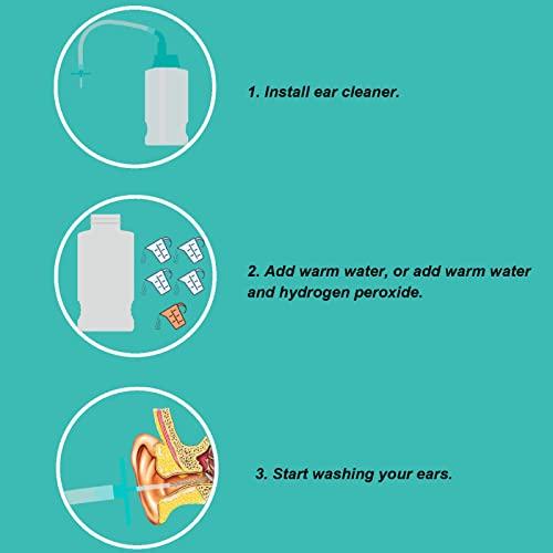 Curlin Ear Irrigation Cleaning Kit, Gentle Clean Safe Avoid Eardrum Problem Ear Wax Irrigation Washer for Adults for Home Use