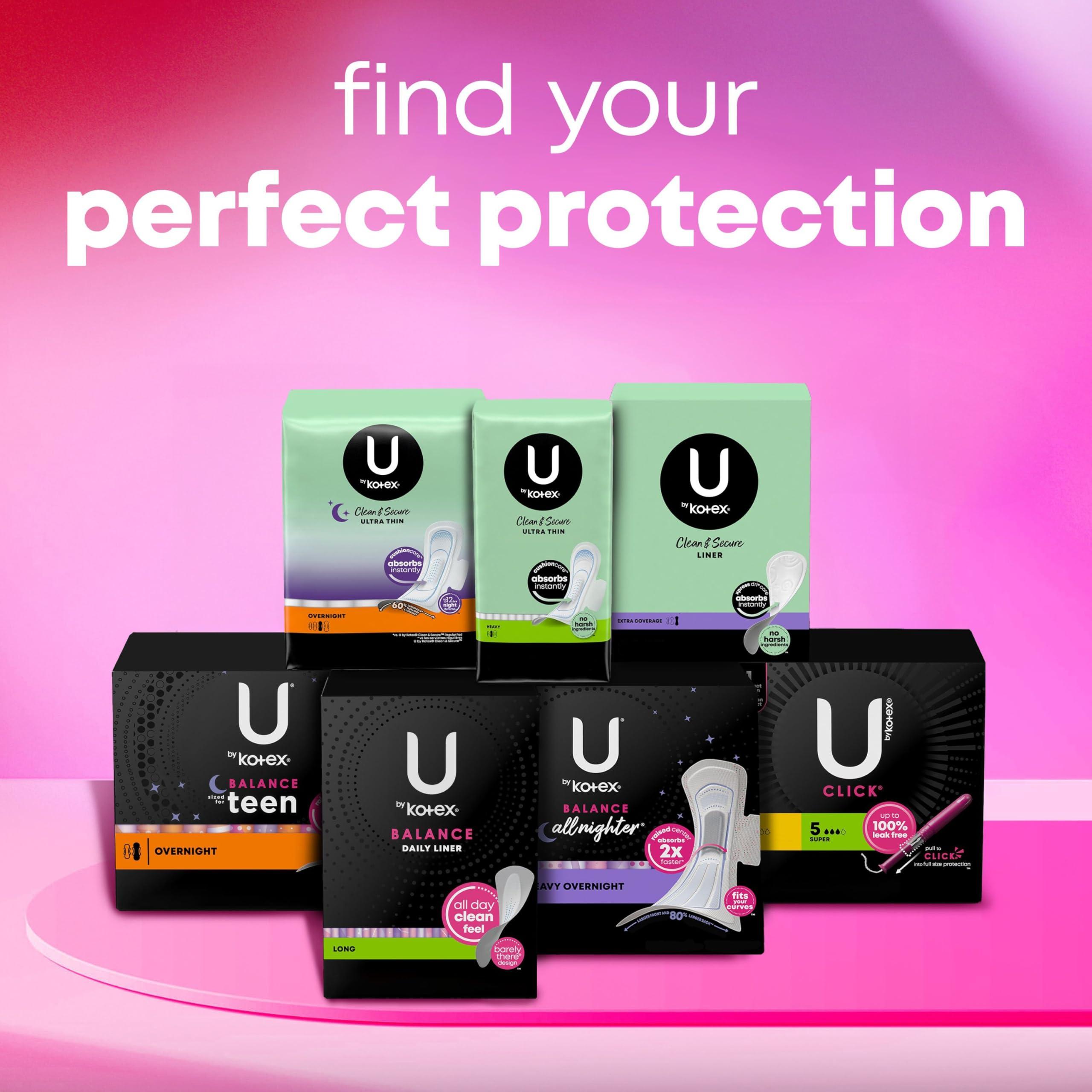 U by Kotex U by Kotex Curves Regular Liners, Unscented, 80 Count