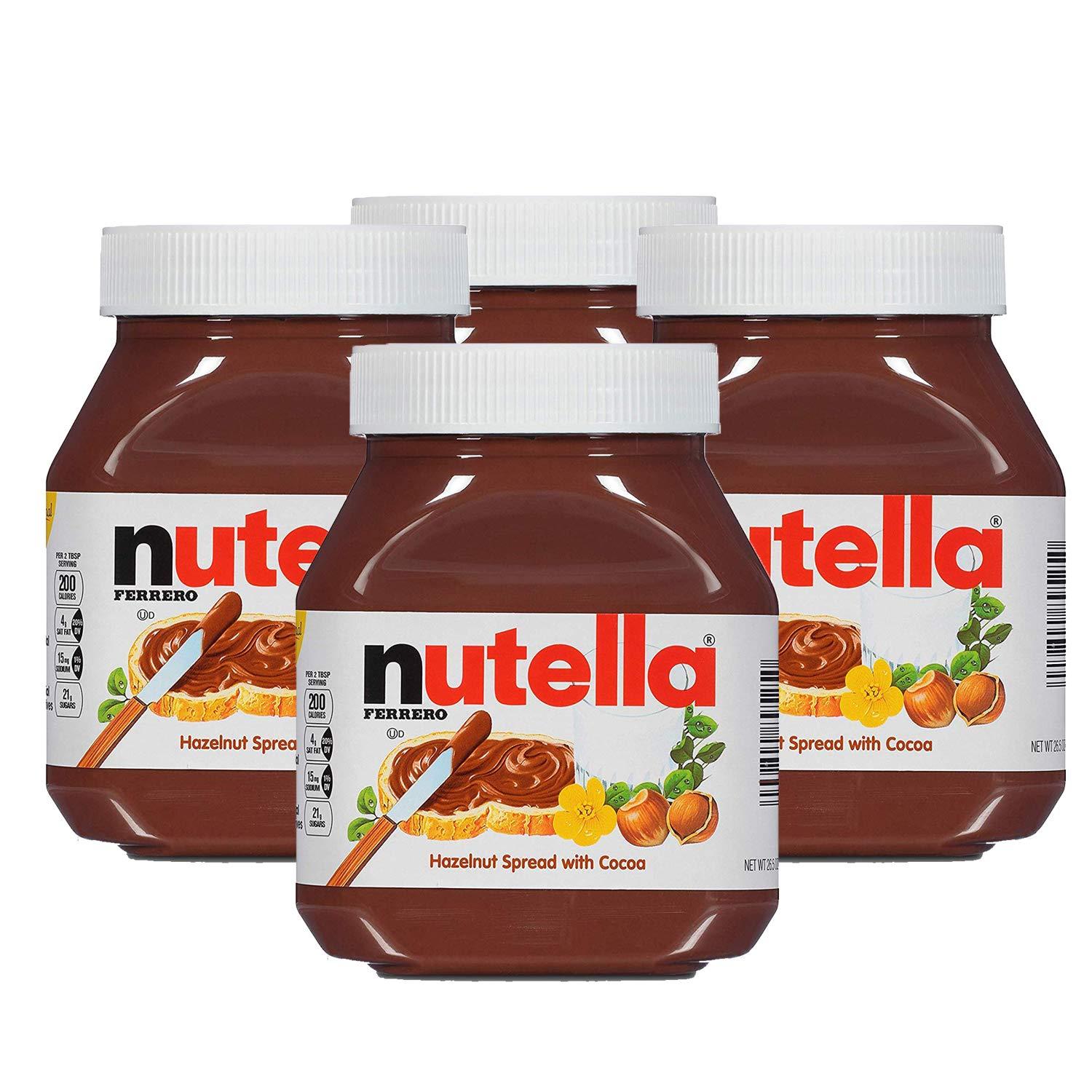 Nutella Nutella Chocolate Hazelnut Spread with Cocoa - 4 Pack, 4 x 750 g