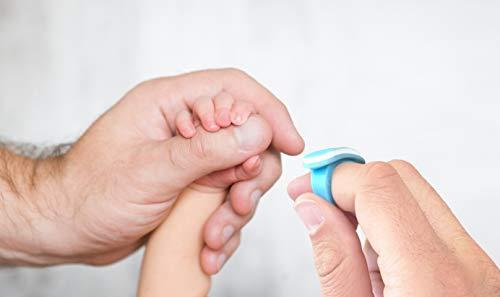 bebon Wearable Baby Nail File with a Ring for Your Finger I Very Useful Baby Nail Care Set for Newborns I 18 Snap-Off Disposable Files/Baby Nail File (0 Months+)
