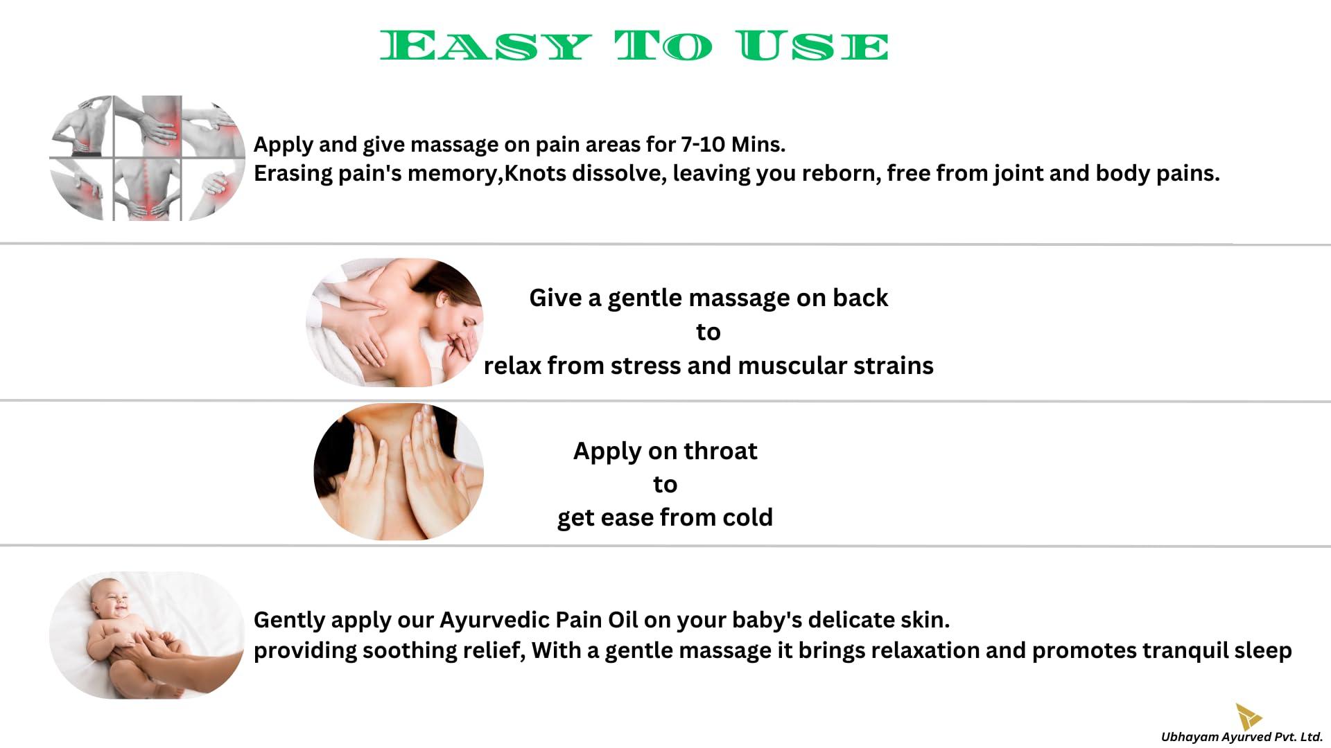 UBHAYAM Ubhayam Pain Relief Elixir | Ayurvedic & Handmade Pain Relief Oil with Cinnamon, Clove & Sesame Oil (100 ml)