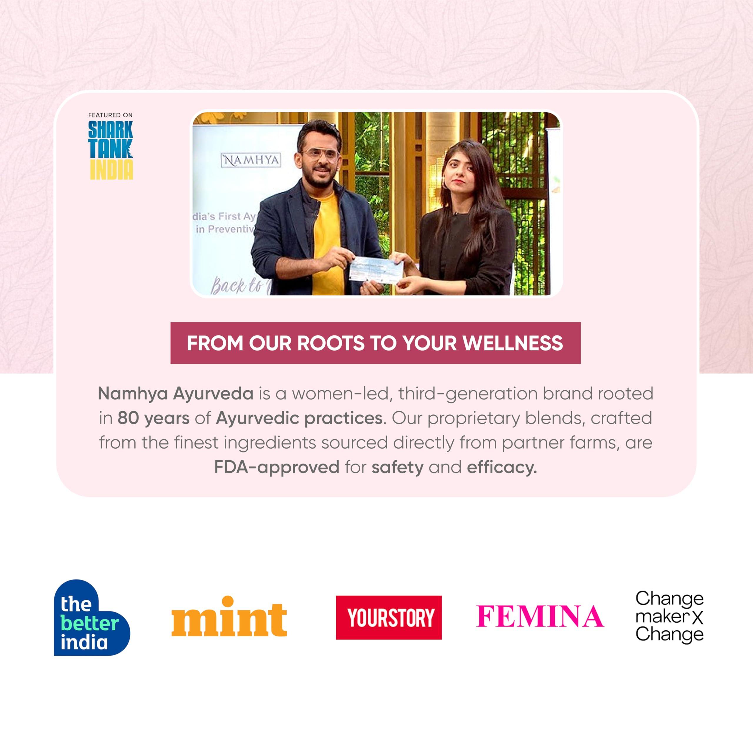 NAMHYA Namhya Women\'s Health Tea+ With Natural Ayurvedic Herbs For Hormonal Balance And Pain Free Periods (100 Gram), Green Tea