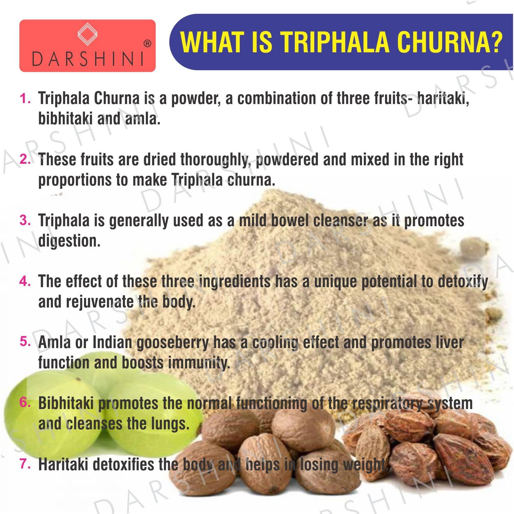 DARSHINI Darshini Triphala Churna | Tifala Powder, For Gastro Intestinal Health, 200g