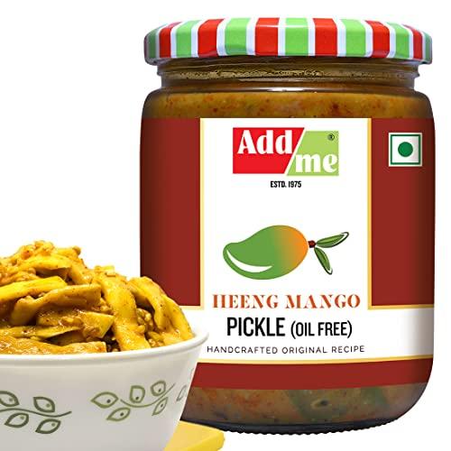 Add me Add me Hing achar Mango Pickle 1Kg Without Oil. heeng aam ka Pickles 2 x 500gm Glass Pack