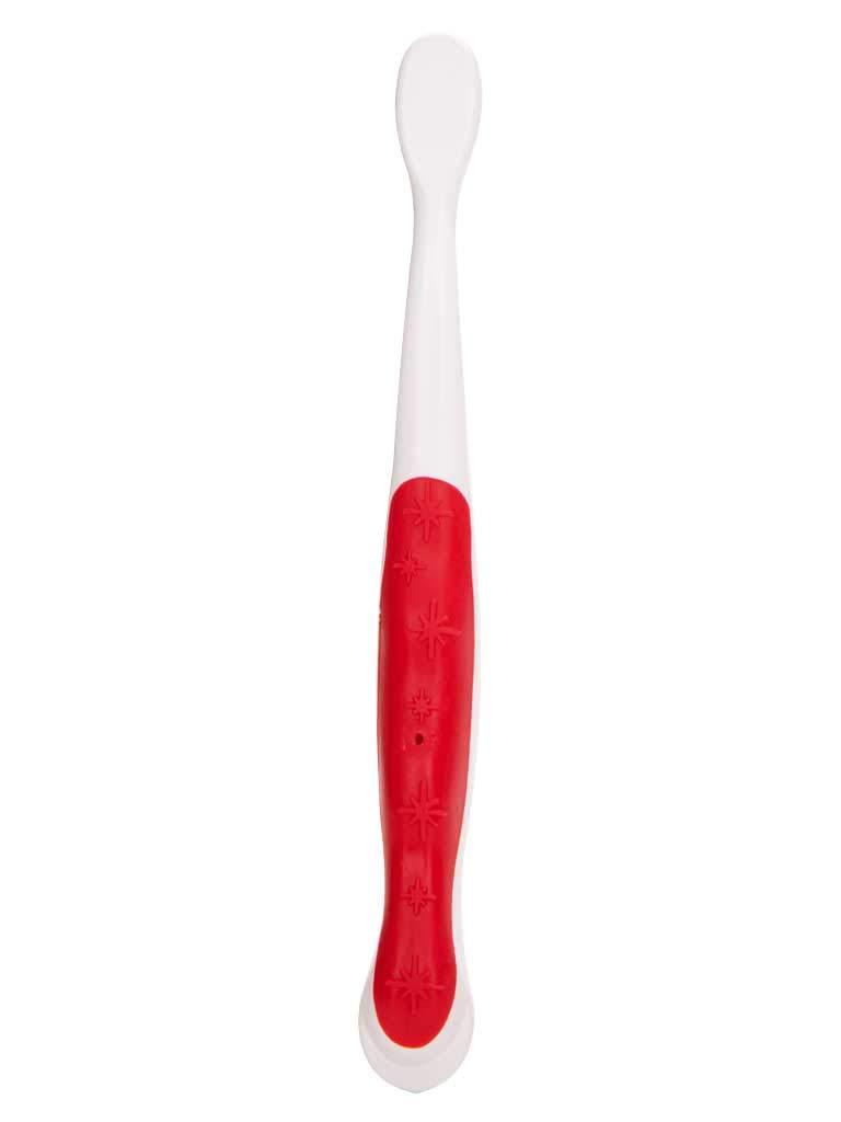 Mee Mee Mee Mee Easy Grip Baby Toothbrush | Soft Bristles Baby Tooth Brush with Easy Grip for Baby & Kids above 1 year (Pack of 3, Red)