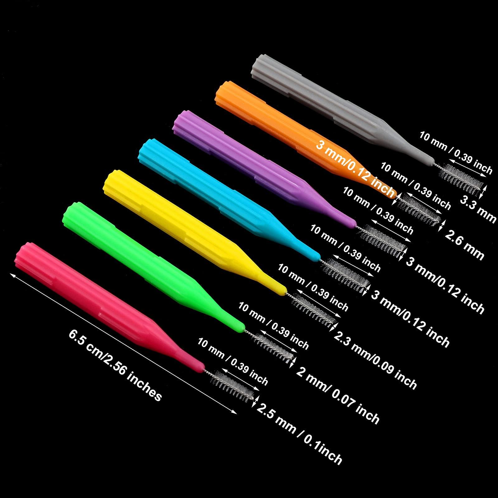 Patelai Patelai Kid 100 Pieces Braces Manual Brush For Cleaner Interdental Brush Toothpick Dental Flossing Head Oral Hygiene Flosser Tooth Cleaning Tool (Stylish Colors),Assorted