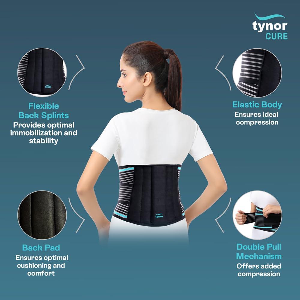 TYNOR TYNOR Lumbo Sacral Belt, Black, Large, 1 Unit