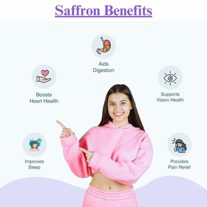 Kashmir ONLINE STORE Kashmir Online Store Original Saffron - Natural & Pure Finest Grade Kashmiri Kesar For Pregnant Women, Cooking, Face & Skin. (5Gm)