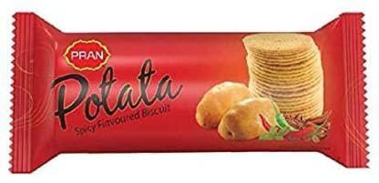 GENERIC Pran Potata Spicy Flavoured Biscuit original imported - 75Gm Each Pack - Pack of 10