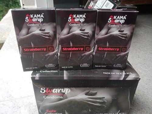 KAMA SWARUP KAMA SWARUP MEN DOTTED CONDOM JUMBO PACK OF 12 PACKS OF 10 PIECES (Mint)