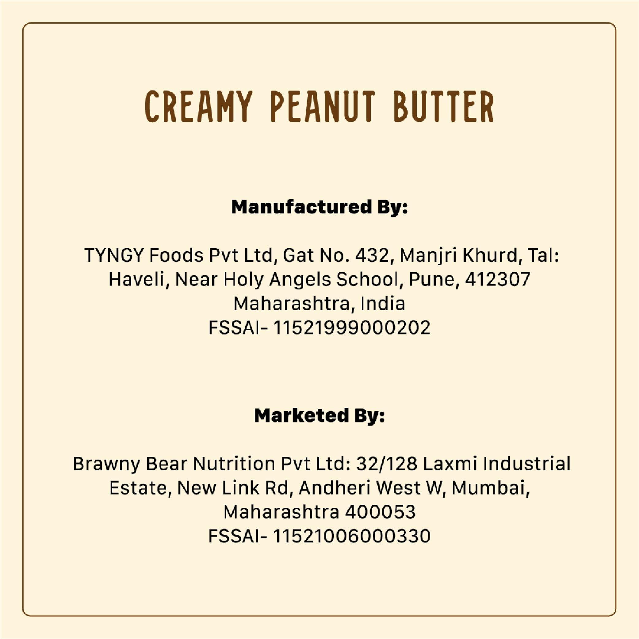 Brawny Bear Brawny Bear Peanut Butter, 100% Natural Sweetened with Dates, Smooth Healthy Nut Butter with No Added Sugar and Preservatives, Low GI, Vegan, High in Protein Spread  200 gm