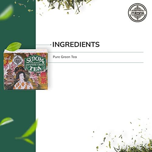 Mlesna Mlesna Sencha Green Tea | Prepared With Traditional Method | Natural Flavour Extract | Rich in Anti - Oxidant | Pure Green Tea (50 x 2g) Tea Bag Cartons