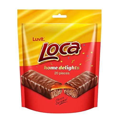 LuvIt. Luvlt Loca Home Delight Choco Caramel Bar with Nougat | Homepack | Pack of 1, 200g