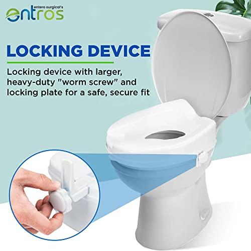 entros Entros 2-inches Without Lid Toilet Commode Seat Raiser Elevator Extension 7060C | Fits In Egg Shaped Commodes Only | Handicap, Knee Patients, Old Senior Citizen | Easy To Install