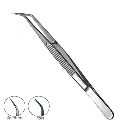 Omega Dental Stainless Steel Tweezer | Tweezer | Dental Instrument (Set Of 3)