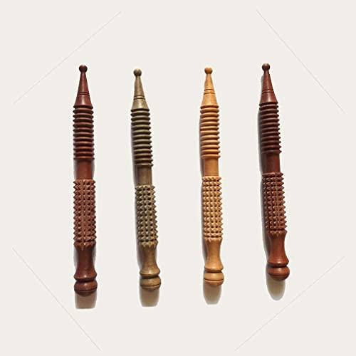 Silistar Silistar Acupuncture Jimmy Stick Acupressure massager Tools in wood (Brown) (Pack of 4) Reflexology Acupressure Tools| acupressure stick in wooden| acupressure stick wooden|