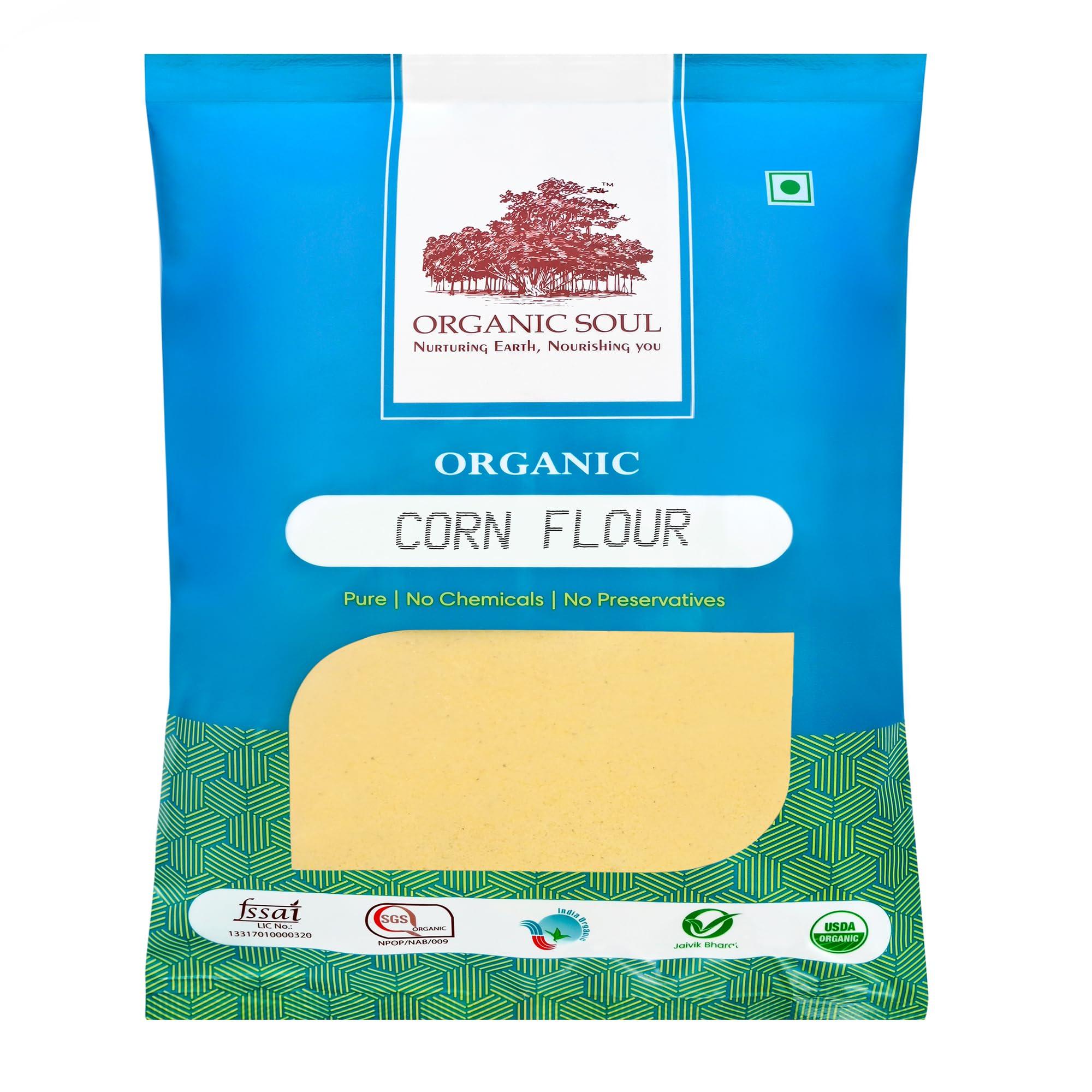 ORGANIC SOUL Organic Soul - Organic Corn flour Powder (Makki Atta, Corn Flour, Maize Flour) 450 Gm