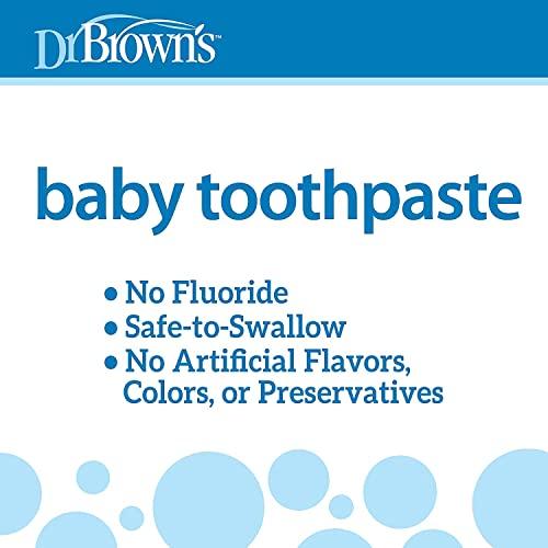 Dr. Brown's Dr. Brown\'s Baby Oral Health Toothpaste, Strawberry Flavor Toddlers And Kids Love, Fluoride Free, 0-3 Years, 1.4Oz