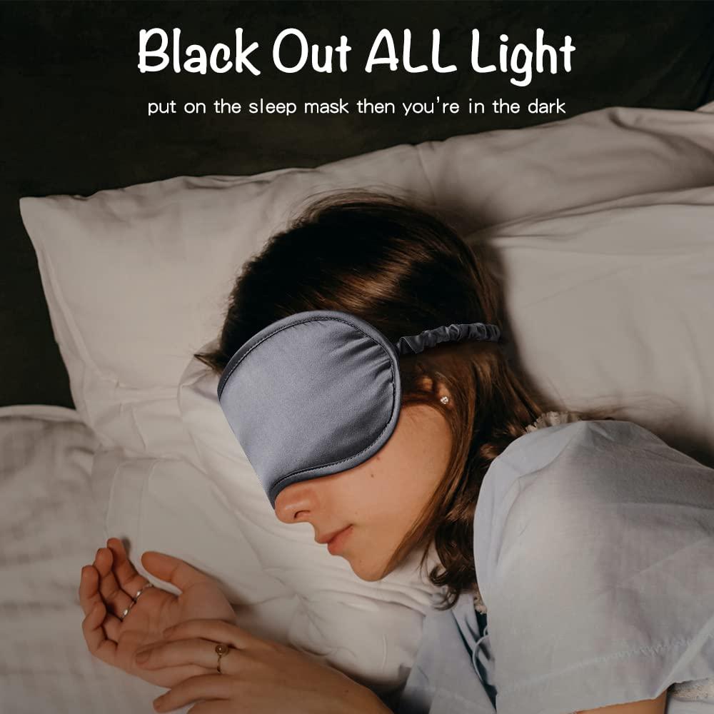 LULUSILK Charcoal Gray: Lulusilk Mulberry Silk Sleep Eye Mask & Blindfold With Elastic Strap/Headband, Soft Eye Cover Eyeshade For Night Sleeping, Travel, Nap (Charcoal Gray)