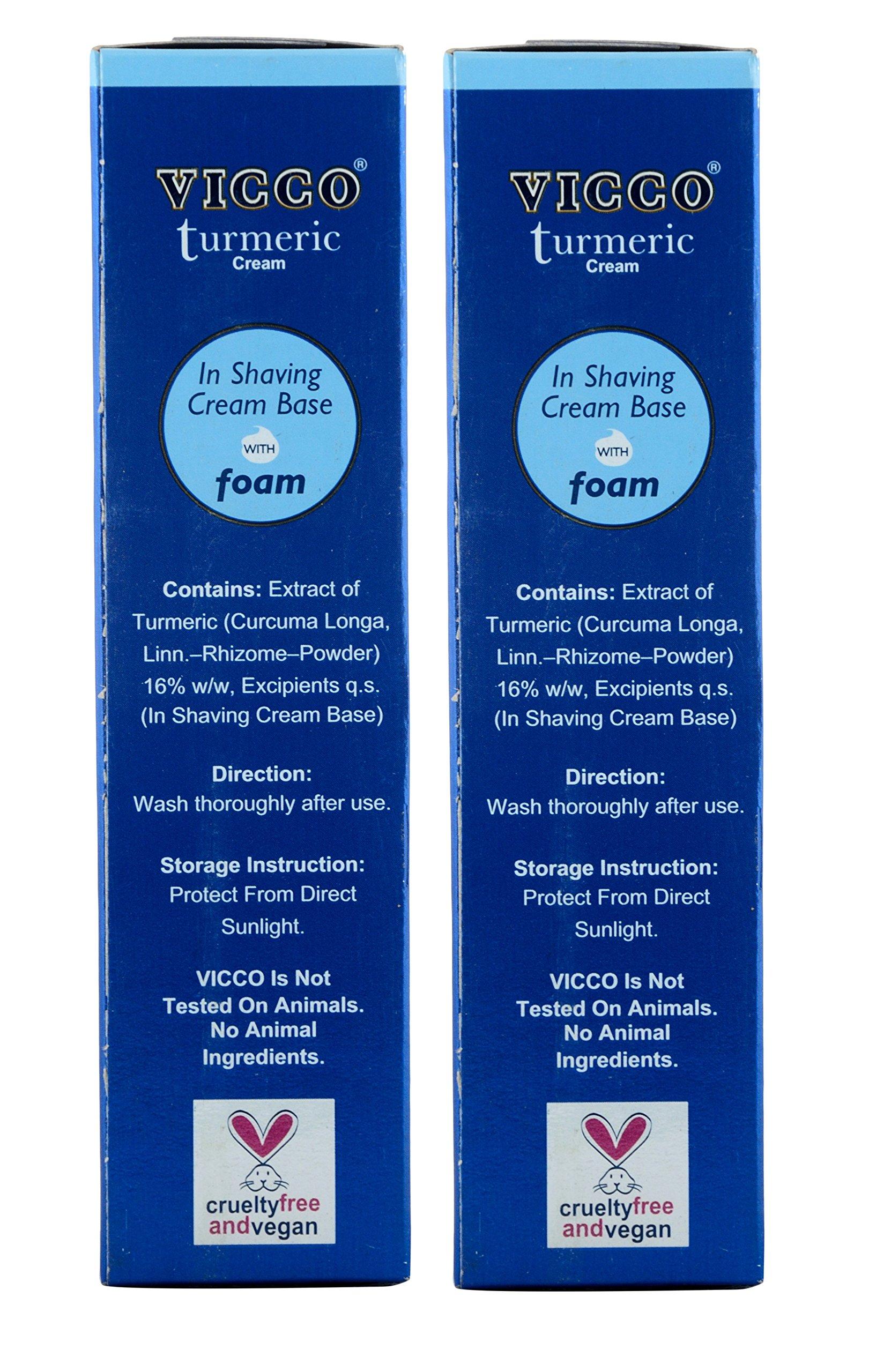 VICCO VICCO TURMERIC SHAVING CREAM IN FOAM BASE (REGULAR) Pack of 2
