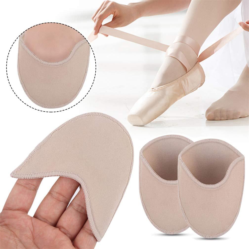 XEMZ Ballet Dance Pointe Shoe Socks Pad, Toe Pouches Pad, Knitted Fabric Toe Cap Cover Toe Wrapped Protector Cushion Women Anti-Slip Toe Half Socks, Relief Forefoot Pain Point Shoes Ballet Slipper (Long)