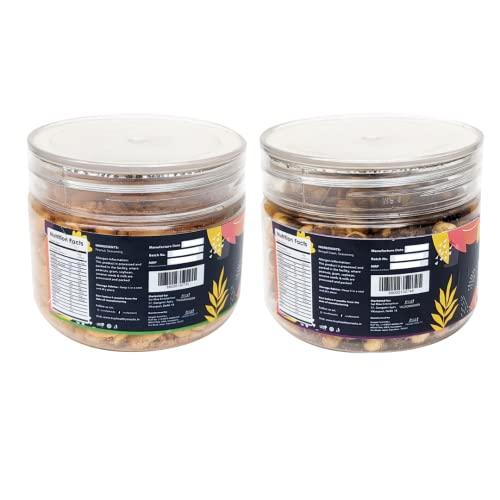 crufy CRUFY Healthy Snacks Combo || 100% Roasted Hing Jeera Peanuts 125gm || 100% Roasted Nimbu Chana 125gm || Combo of Pack 2 || Combined Weight: 250gm || High Protein