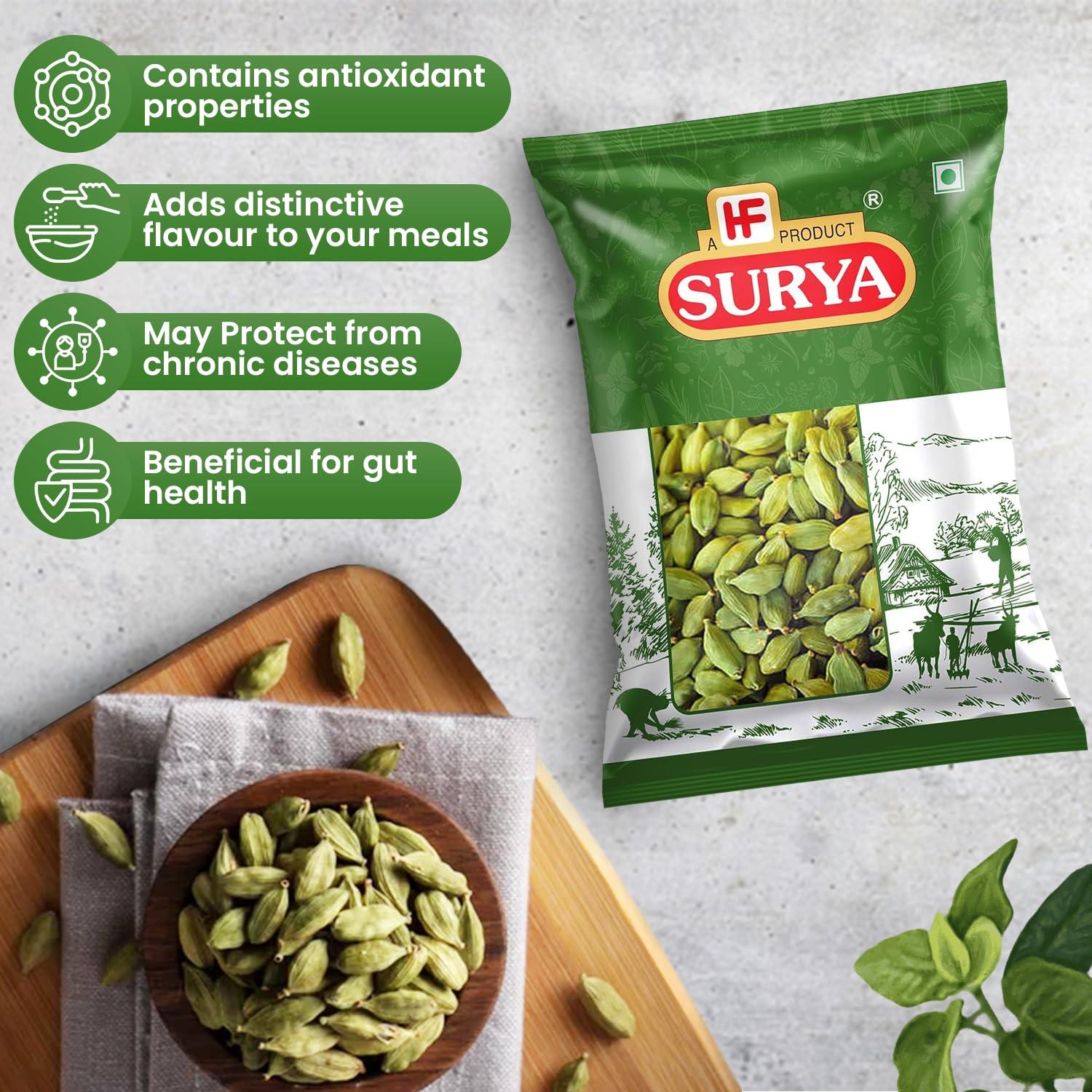 surya SURYA 500gm GREEN CARDAMOM |ELAICHI WHOLE |HARI ELAICHI |Elakki