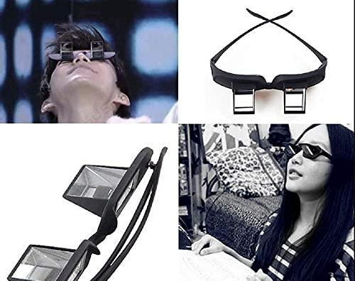 BIGXEN BIGXEN Lazy Reader Glasses On Down Bed Lazy Spectacles Horizontal Glasses High Definition Glasses Prism Periscope Lie Down Eyeglasses for Reading and Watch TV in Bed Unisex