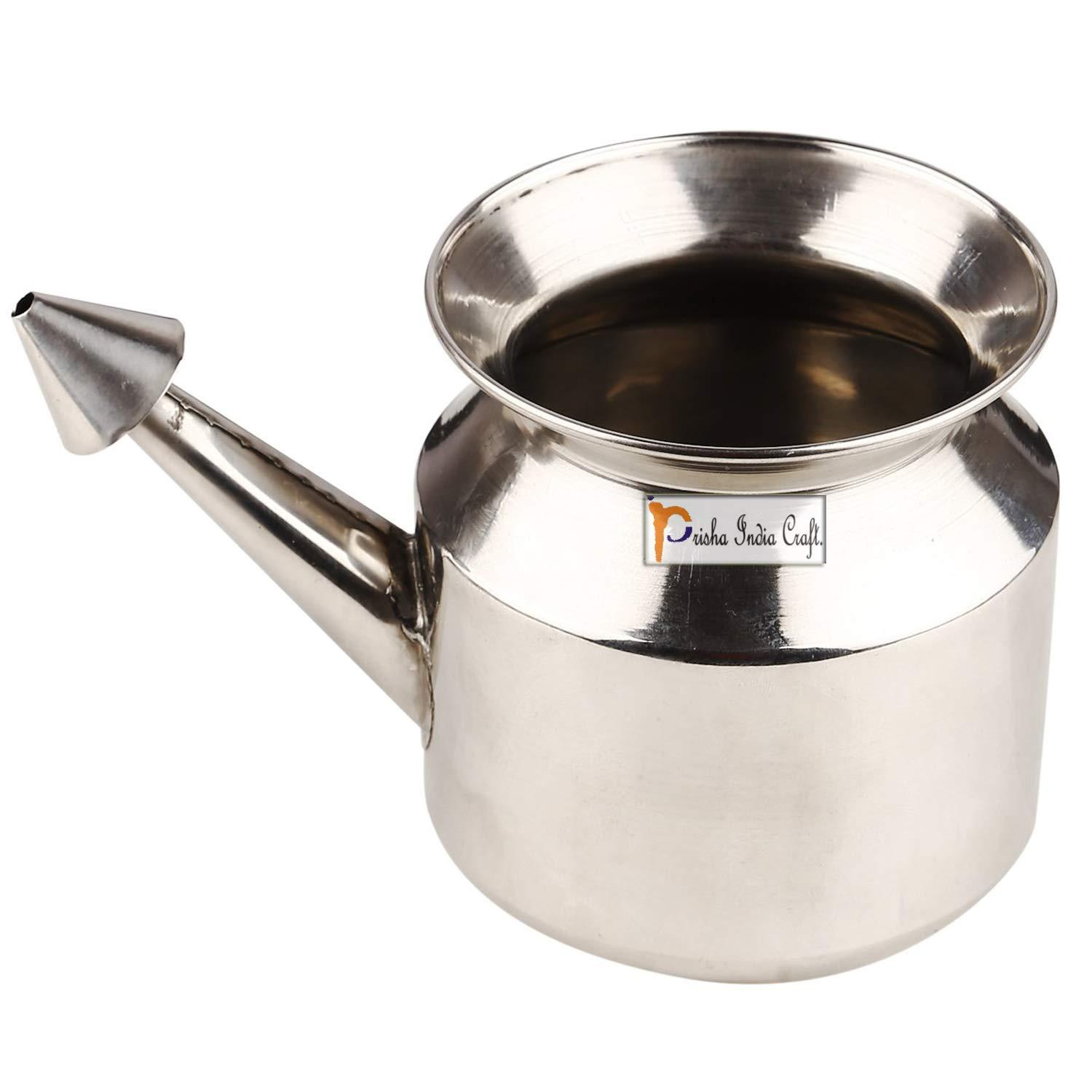 Prisha India Craft Prisha India Craft Stainless Steel Neti Pot for Sinus Irrigation