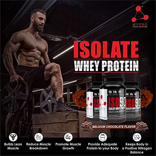 Mypro Sport Nutrition Mypro Sport Nutrition Super Advanced Whey Protein Isolate Powder (27g Protein,6g BCAA, Sugar Free, Fat Free per serving 30gms, Total Serving - 33 Scoops) Belgium Chocolate Flavor - 1000 Gm/2. 2Lbs