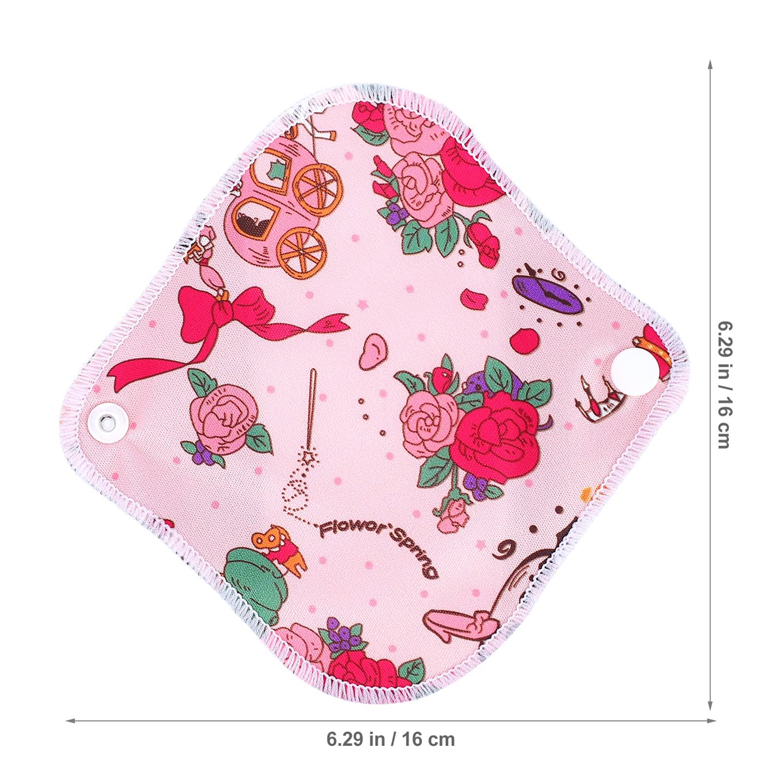 Artibetter ARTIBETTER 5pcs Menstrual Pads Sanitary Pads Washable Bamboo Menstrual Cloth Pads Incontinence Pads for Women Girls