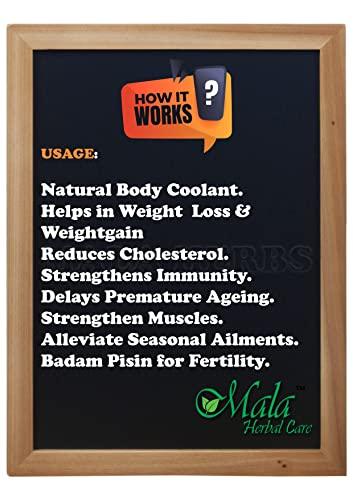 Generic MALA Almond Gum - 250 GMS / Badam Pisin / Gond Katira Pure Organic - 250 Gm (Edible Gum)