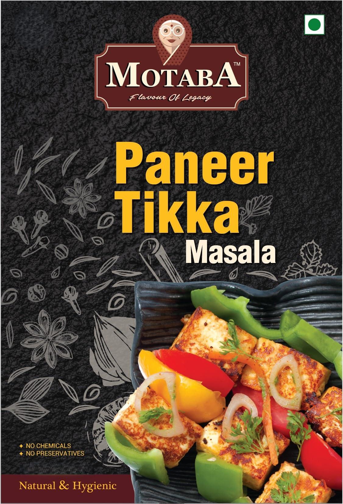 MOTABA Motaba Paneer Tikka Masala- 100Gram | No Artificial Additives and No Pesticides | Spice Mix | Easy to Cook- (100 Grams, Pack of 1)