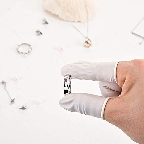 JEEMBAY Jeembay Latex Finger cots- Pack of 50 Disposable Medium Size Finger Protectors-Durable Finger Gloves for Cutting and Crafting Work, Painting, Hobbies, Sports and More