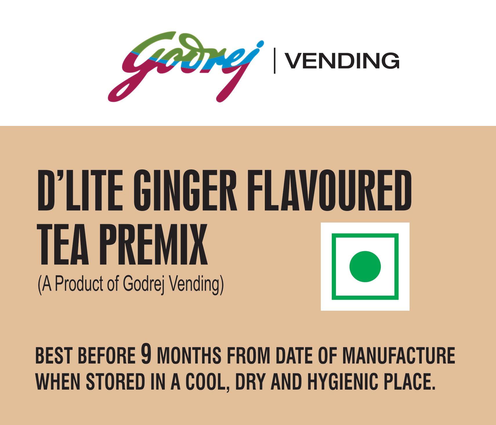 GODREJ VENDING Godrej Vending Ginger D\'lite Instant Tea Premix Easy to Use 3 in 1 Tea - Piping Hot Tea Suitable for Vending Machine - 1 kg