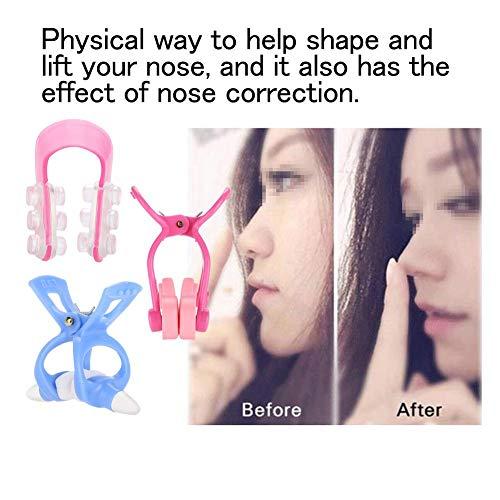 Sonew 3Pcs Nose Shaper Clip Nose Up Lifting Painless Nose Up Lifting Shaping Clip Nose Bridge Straightener Corrector, Soft Safety Silicone Nose Lifter Beauty Clip Tools for Women Men
