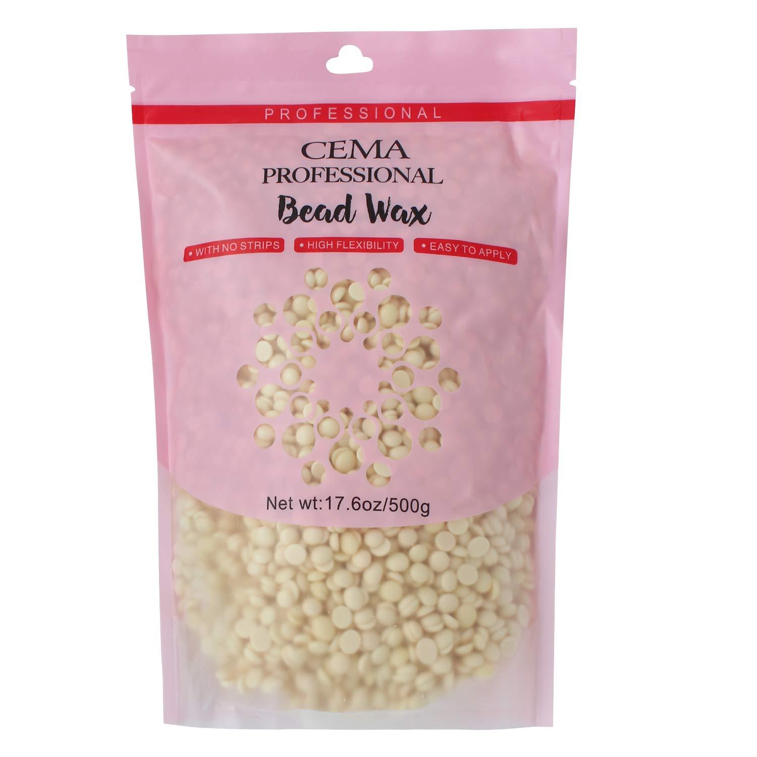 CEMA CEMA Bead Honey Wax for Bikini and Face Painless Hair Removal | Removes Tan, brightens & moisturizes skin | For Arms, Legs, chest (500gm)