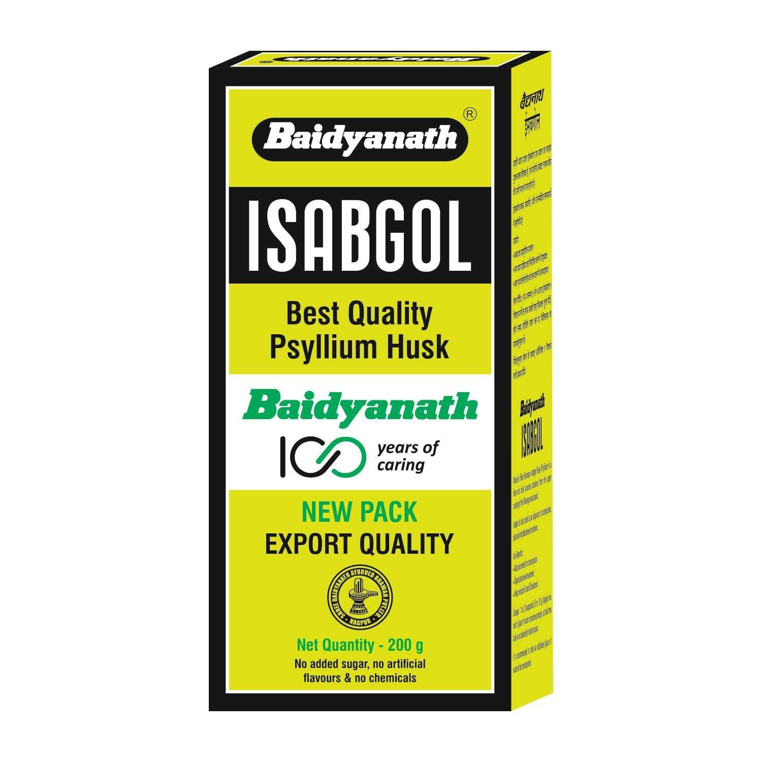 Baidyanath Asli Ayurved Baidyanath Asli Ayurved Isabgol - Psyllium Husk Powder 200 gm | Boosts Digestion | Constipation Relief Naturally | Rich Source Of Dietary Fiber Supplement (200gm (Pack of 2))