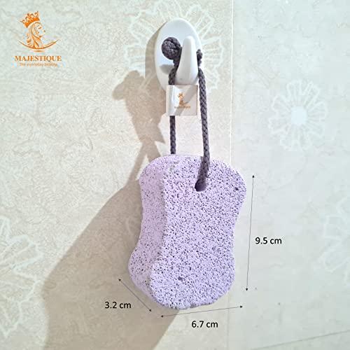 MAJESTIQUE Pumice Stone for Feet 2 pcs, Majestique Natural Lava Pedicure stone for Body, Bath Stone, Pumice Stone Remove Dead Skin for Hand, Pubic Stone Scrubber Foot Stone Exfoliating, Foot, Elbows