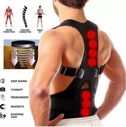 XSOURCE XSOURCE Back Support Belts Posture Corrector Back Brace, Improves Posture and Provides For Lower and Upper Back Pain Men and Women, Back Support Belt For Back Pain,(Black) SH24 (Large, 88-97cm)