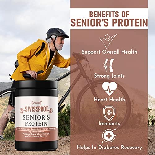 CUTISWISS CUTISWISS Protein Powder Supplement for Senior Citizens | Protein Powder for Elders, 40+ & Old Age Men & Women (360 Gm)