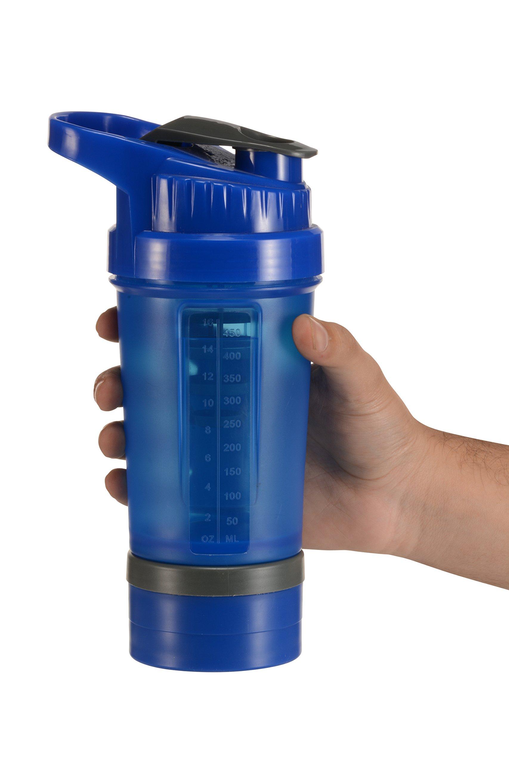 iShake ishake Samurai Pro Gym Shaker - Blue - 450 ml