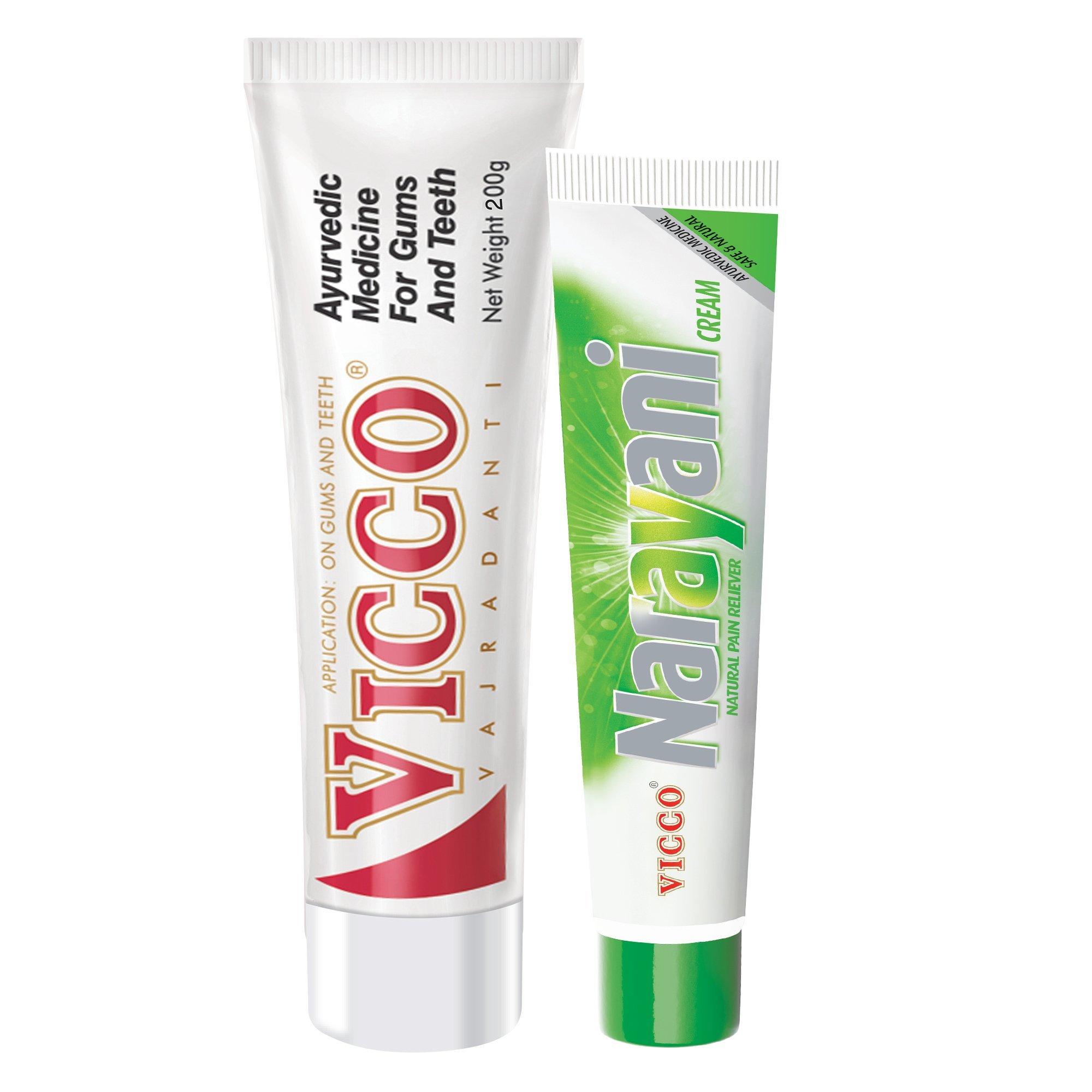 VICCO Vicco Vajradanti Tooth Paste-200g+Vicco Narayani Cream-30g