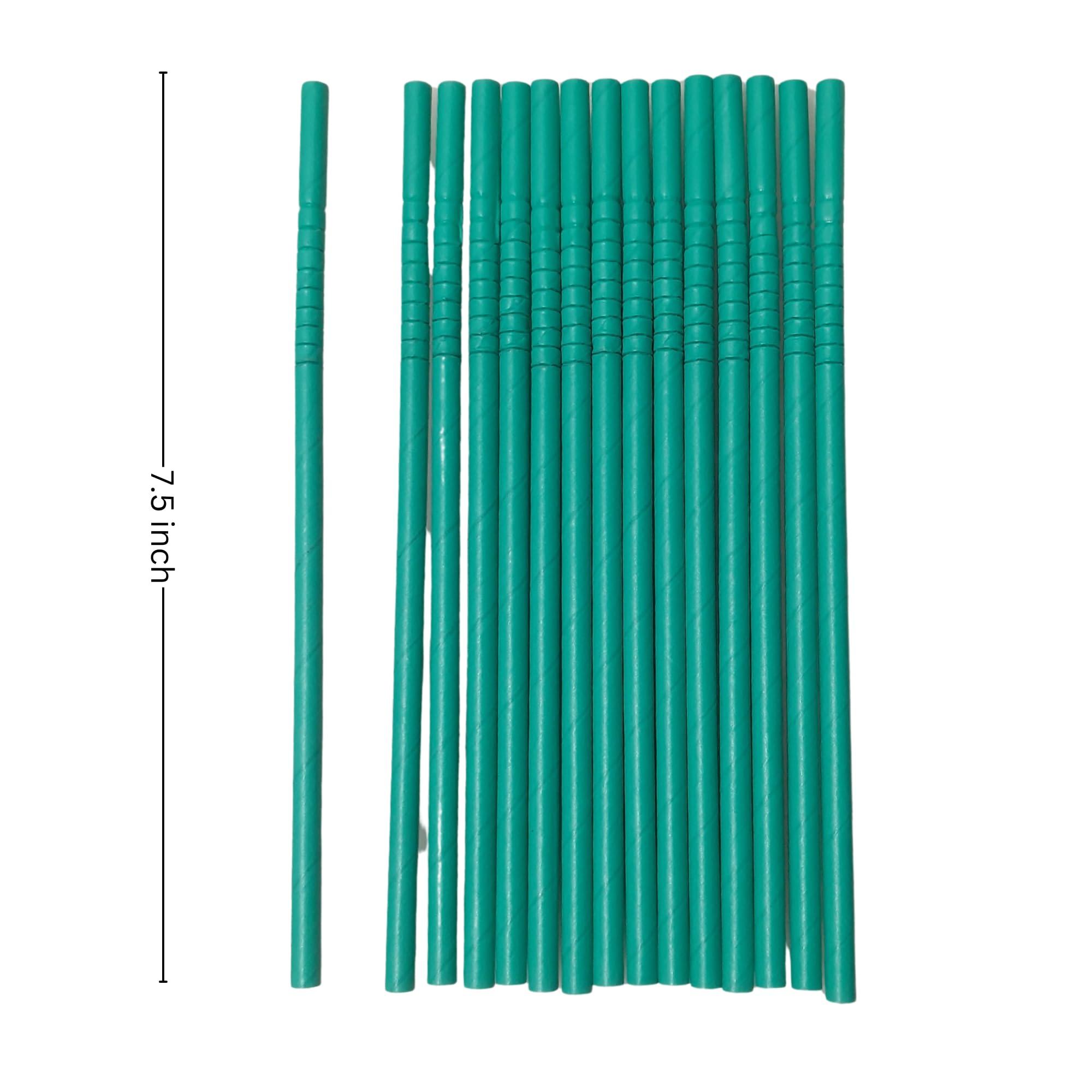Wiies Straw 7 mm Pack of 50 Pcs Bend Paper Straw 7.5 inch Ecofriendly Straws Aqua Fancy Straws for Drinking Juice Party Straw Pack Paper Straws for Drinking Juice Disposable Paper Straw