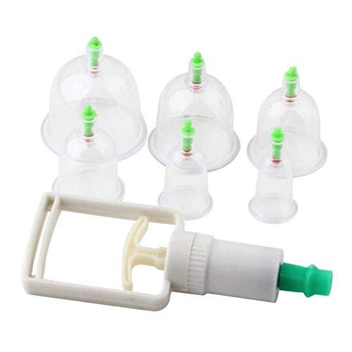 Acupressure India Acupressure India® Plastic Therapy-Cupping Medicine Magnet Pull Out Vacuum Apparatus (White) - Pack of 6