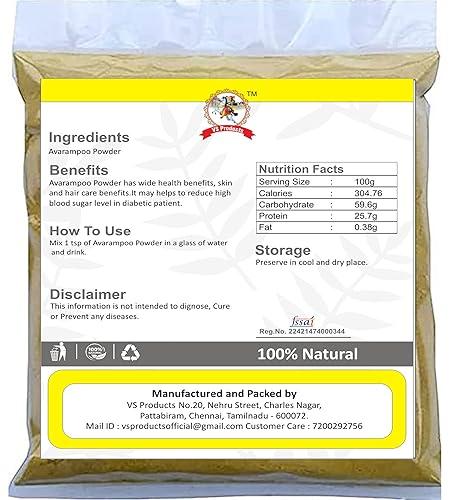 VS Products VS Products Avarampoo Powder, 150g,Tangedu Flower, Tarwar, Avaram senna, Senna auriculata, For Skin, and Hair care, 150g