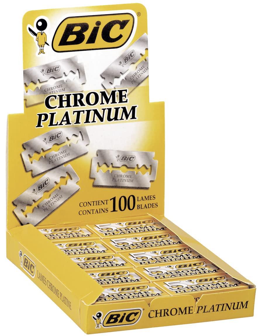 BIC 50 BIC Double Edge Razor Blades Chrome Platinum