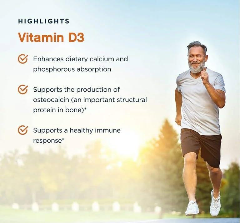 Generic Reticals Vitamin D3 Sachet for Strong Bones, Muscles, Immune System, Cholecalciferol Vitamin D3 Powder Supplement, Pack of 20 Sachet